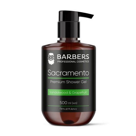 Мужской гель для душа Barbers Sacramento 500мл k308 фото