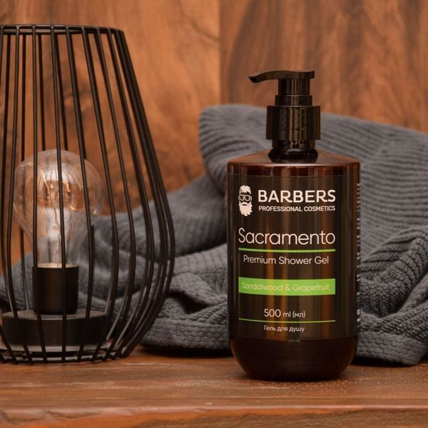 Мужской гель для душа Barbers Sacramento 500мл k308 фото