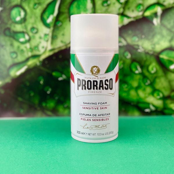 Чоловіча Піна для гоління Proraso Shaving Foam Sensitive Green Tea 300мл Г4 фото