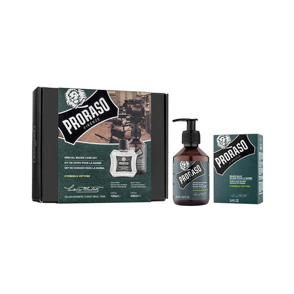 Набір для догляду за бородою Proraso Cypress & Vetyver (shm/200ml + balm/100ml) К106 фото