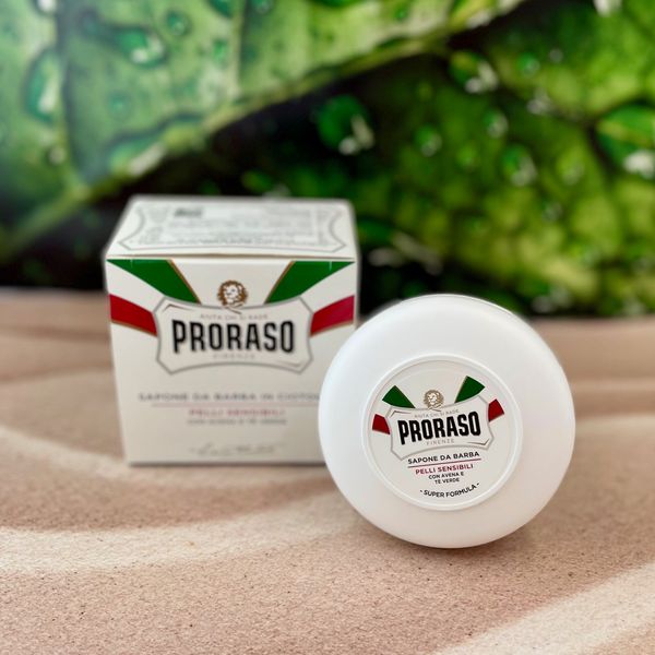 Мило для гоління Proraso Shaving Soap Jar Sensitive Green Tea 150мл К261 фото