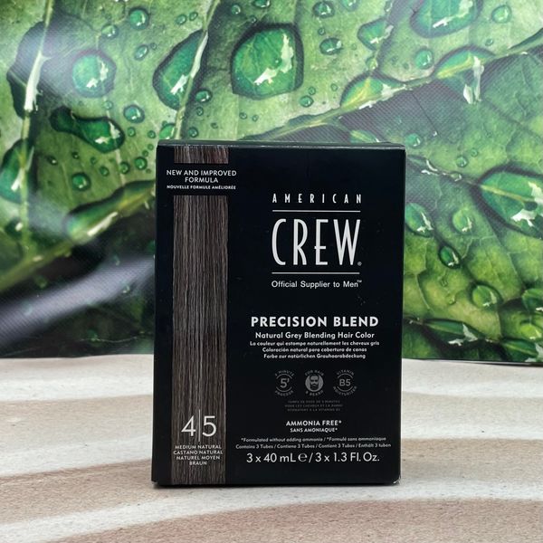 Система маскировки седины American Crew Precision Blend Shades 4-5 MEDIUM NATURAL 3х40мл К464 фото