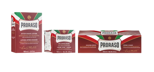 Подарунковий чоловічий набір для гоління з 3-х предметів Proraso Red Vintage Selection Primadopo (cr/100мл+sh/cr/150мл+ash/cr/100мл) ПН1 фото