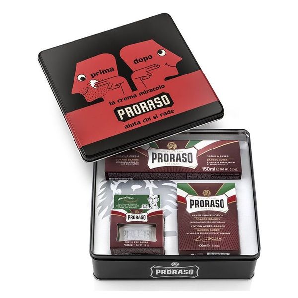 Подарочный мужской набор для бритья из 3-х предметов Proraso Red Vintage Selection Primadopo (cr/100мл+sh/cr/150мл+ash/cr/100мл) ПН1 фото