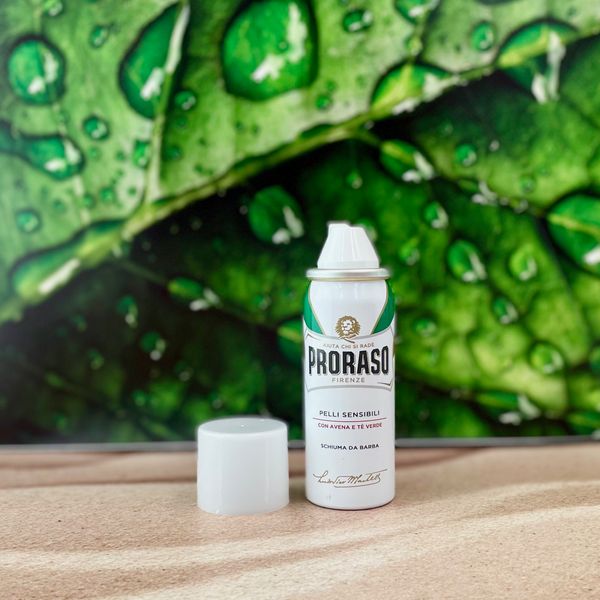 Чоловіча Піна для гоління Proraso Shaving Foam Sensitive Green Tea 50мл Г7 фото