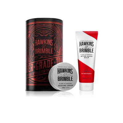 Чоловічий подарунковий набір для гоління Hawkins & Brimble Grooming Gift Set (ShaveCream/100ml+AfterShaveBalm125ml) К292 фото