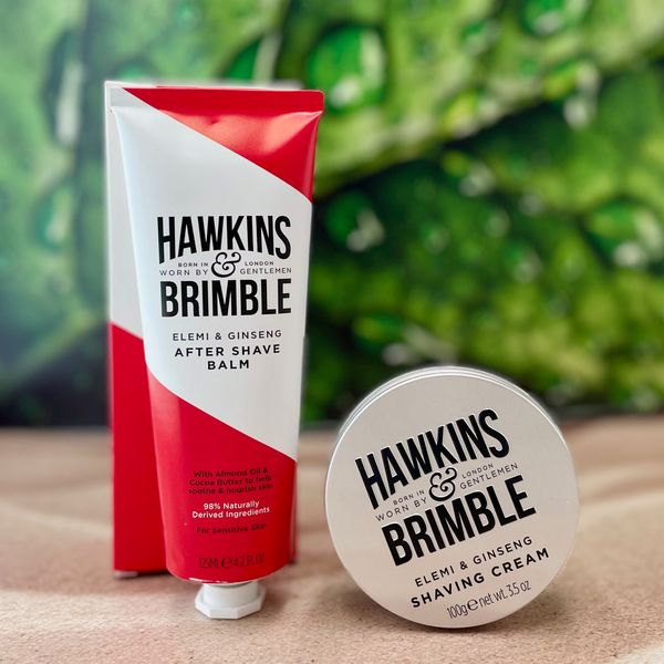 Мужской подарочный набор для бритья Hawkins & Brimble Grooming Gift Set (ShaveCream/100ml+AfterShaveBalm125ml) К292 фото